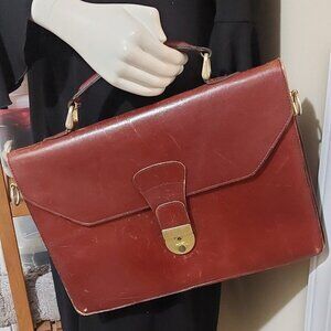 [VTG] 50’s/60’s Ronora Italian Oxblood Leather Small Briefcase/Portfolio